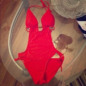 ♥️ SEXY RED HALTER MONOKINI ☀️♥️☀️